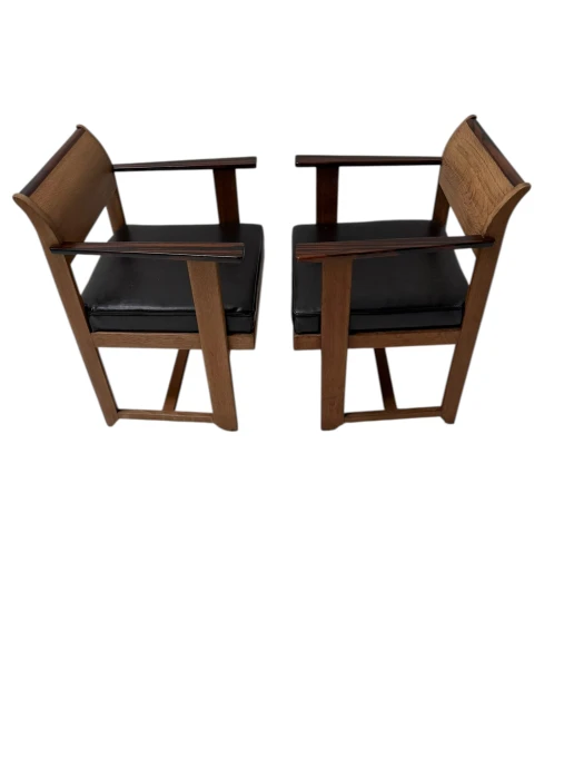 Two Art Deco Modernist Armchairs by Anton Lucas for N.V. Meubelkunst, 1920s